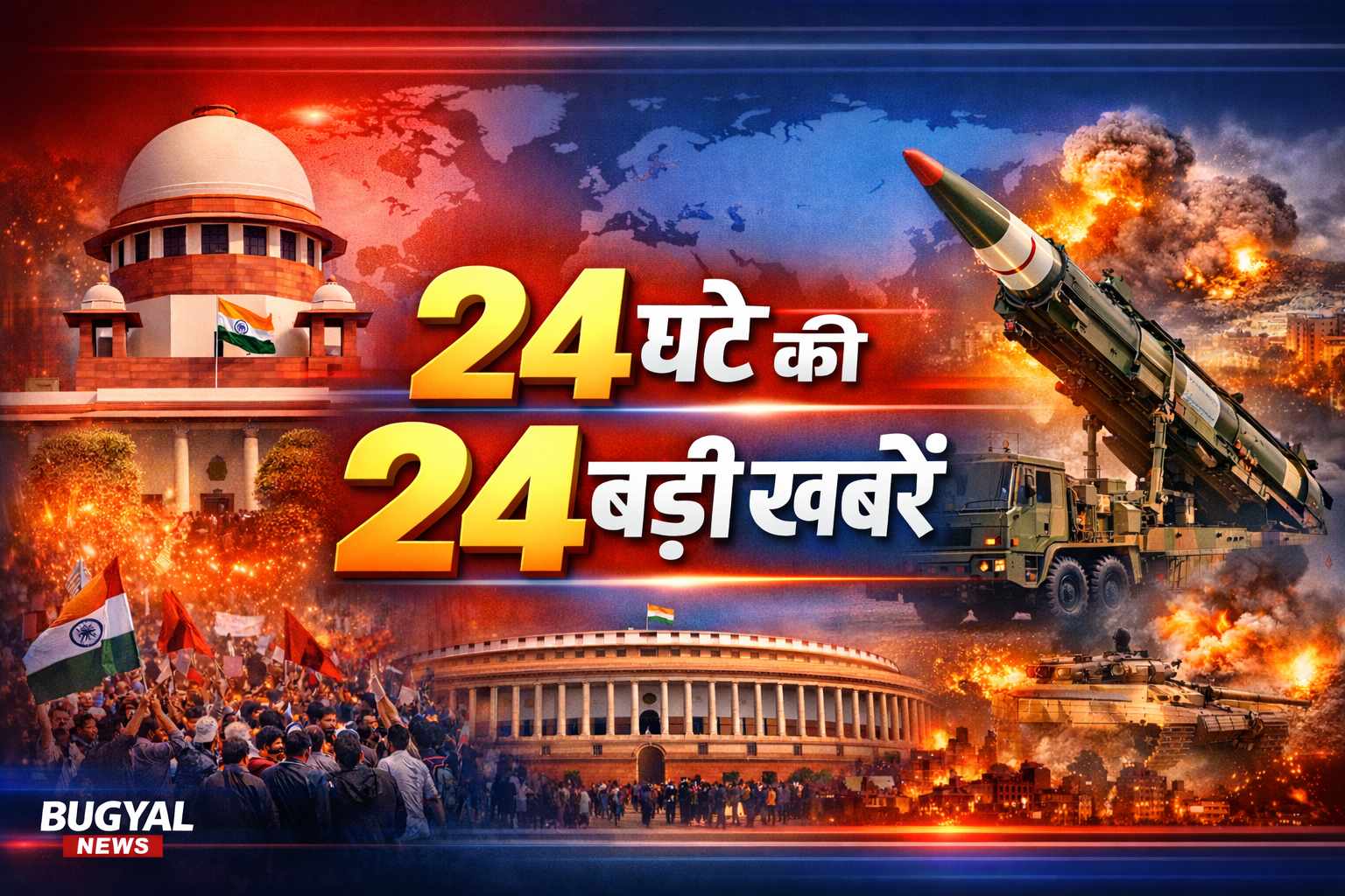 24 घंटे की 24 बड़ी खबरें