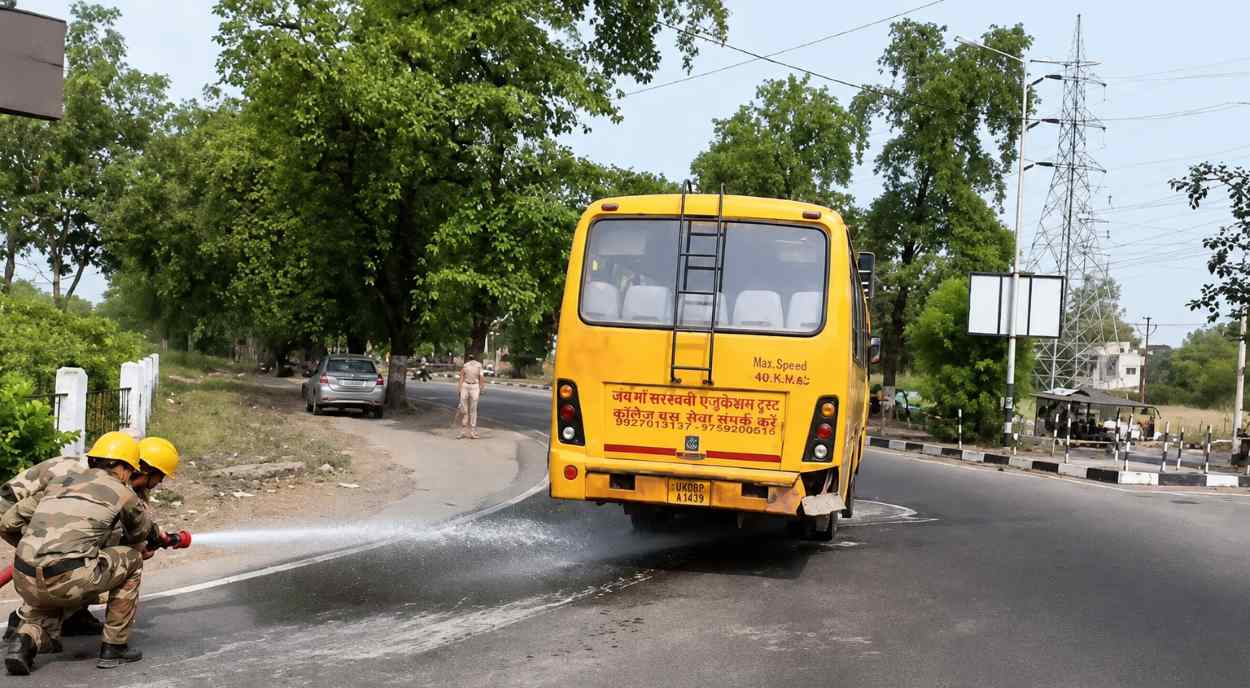 हरिद्वार कॉलेज बस CNG गैस रिसाव